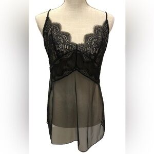 Victoria’s Secret lace cami tank top size medium sheer